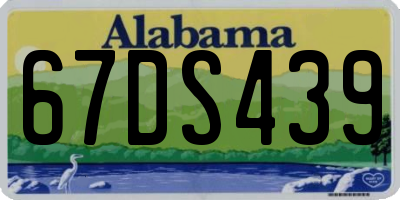 AL license plate 67DS439