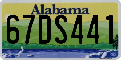 AL license plate 67DS441