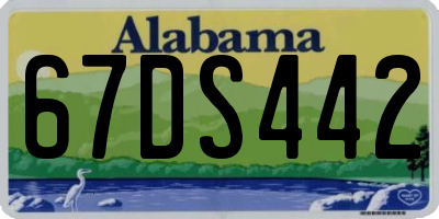 AL license plate 67DS442