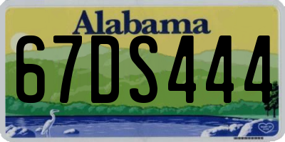 AL license plate 67DS444