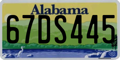 AL license plate 67DS445