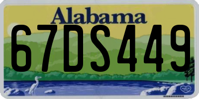 AL license plate 67DS449