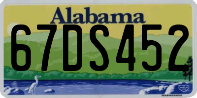 AL license plate 67DS452