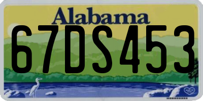 AL license plate 67DS453