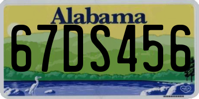 AL license plate 67DS456