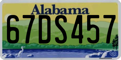 AL license plate 67DS457