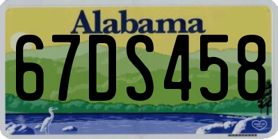 AL license plate 67DS458