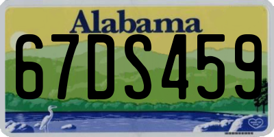 AL license plate 67DS459