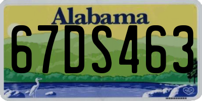 AL license plate 67DS463