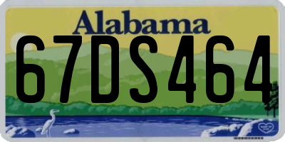 AL license plate 67DS464