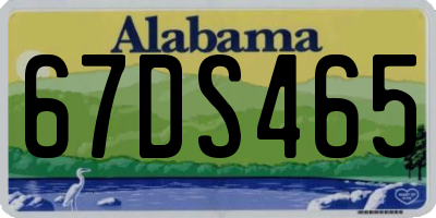 AL license plate 67DS465