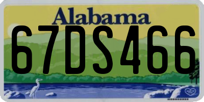 AL license plate 67DS466