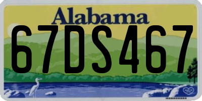 AL license plate 67DS467