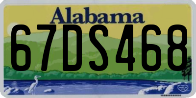 AL license plate 67DS468