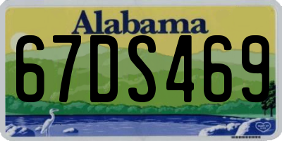 AL license plate 67DS469