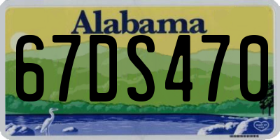 AL license plate 67DS470