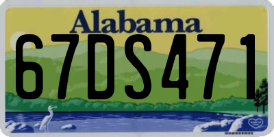 AL license plate 67DS471