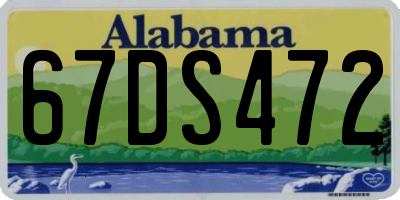 AL license plate 67DS472