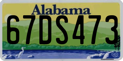 AL license plate 67DS473