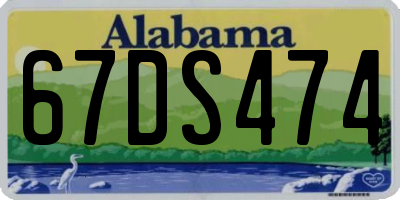 AL license plate 67DS474