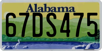 AL license plate 67DS475