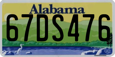 AL license plate 67DS476