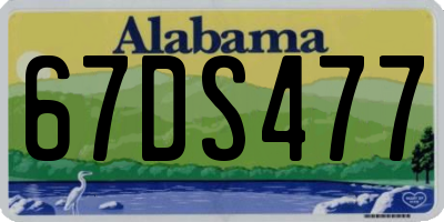 AL license plate 67DS477