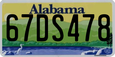 AL license plate 67DS478