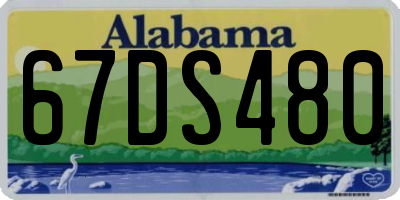 AL license plate 67DS480