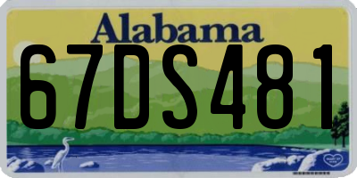 AL license plate 67DS481