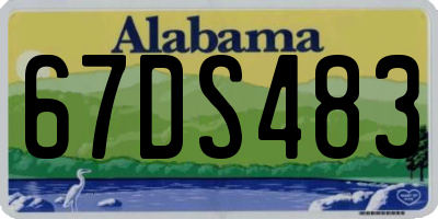 AL license plate 67DS483