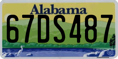 AL license plate 67DS487