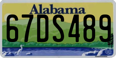 AL license plate 67DS489