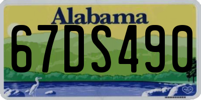 AL license plate 67DS490