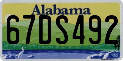 AL license plate 67DS492