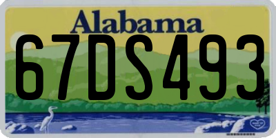 AL license plate 67DS493