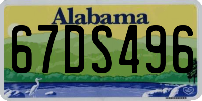 AL license plate 67DS496