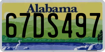 AL license plate 67DS497