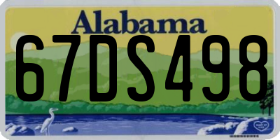 AL license plate 67DS498