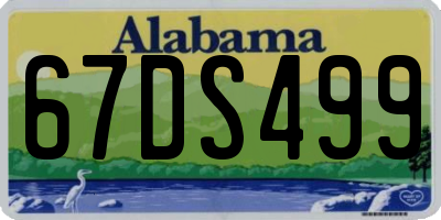 AL license plate 67DS499