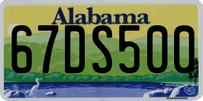 AL license plate 67DS500