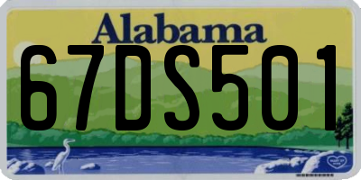 AL license plate 67DS501