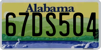 AL license plate 67DS504