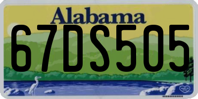 AL license plate 67DS505