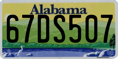 AL license plate 67DS507