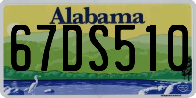 AL license plate 67DS510