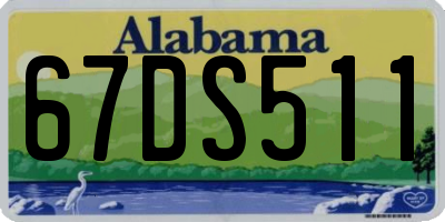 AL license plate 67DS511