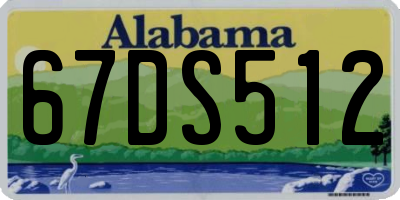 AL license plate 67DS512