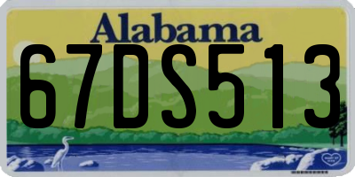 AL license plate 67DS513