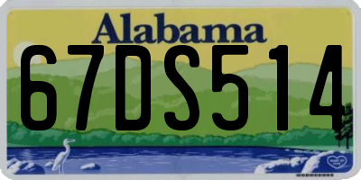 AL license plate 67DS514